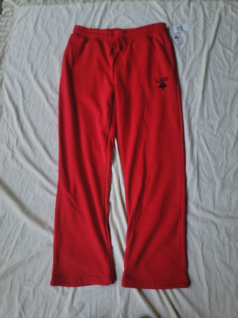 LRG Lifted Research Group Men's Logo Red Fleece Sweatpants Nwt Sz Large
